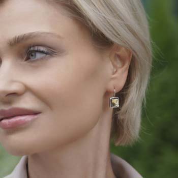Серебряные серьги с золотом MVE972G