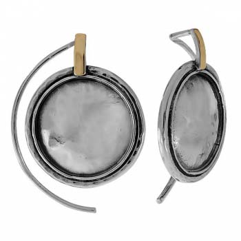 Silberne Ohrringe mit Gold MVE1388/1G