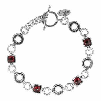 Silbernes Armband mit Granat 01B366GR
