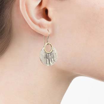 Серебряные серьги с золотом MVE1738G