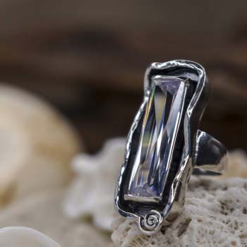 Silberring mit Zirkon MVR387CZ