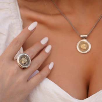 Silver ring with brass MVRrep018