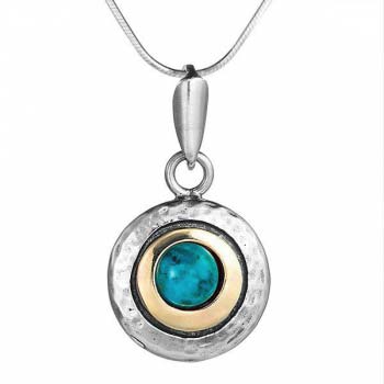Collier en argent avec turquoise et or MVN1408GTQ