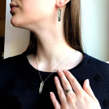 Silver earrings with zircon and gold MVE1616GCZ