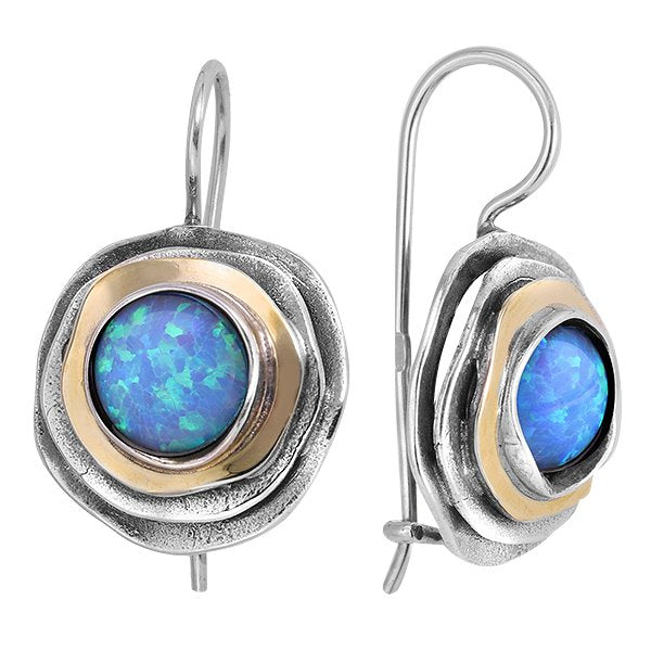 Silberne Ohrringe mit Opal und Gold MVE1103GOP