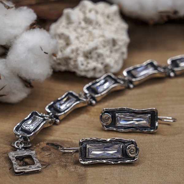 Silver necklace with zircon MVN387CZ
