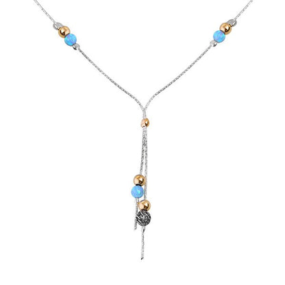 Silberne Halskette mit Opal 01N2065OP