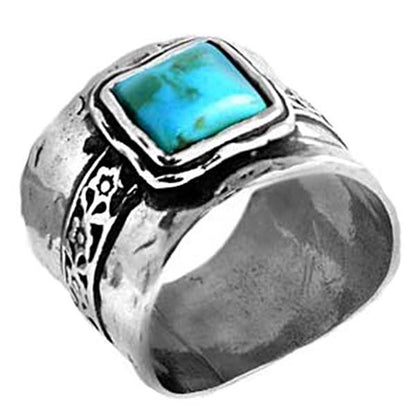 Silver ring with turquoise 01R438TQ
