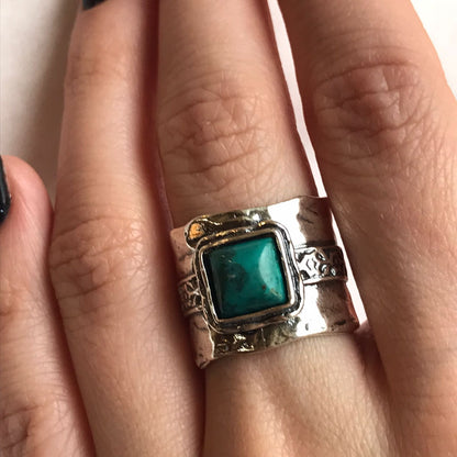 Silver ring with turquoise 01R438TQ