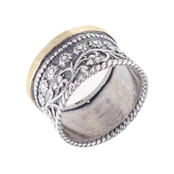 Серебряное кольцо с золотом MVR1465G