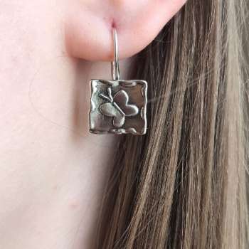 Silver earrings 01E100SI