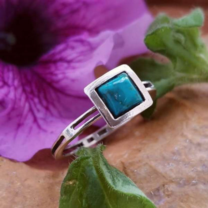 Silver ring with turquoise MVR143513TQ