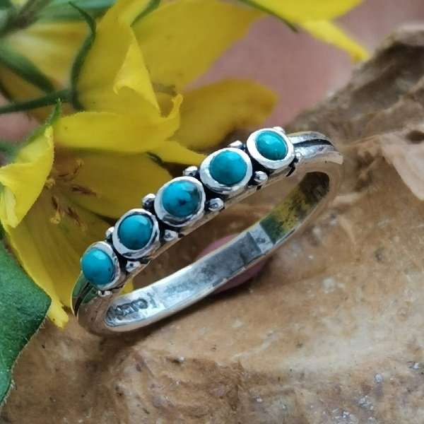 Silver ring with turquoise MVR143610TQ