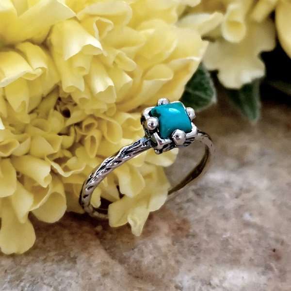 Silver ring with turquoise MVR1510TQ