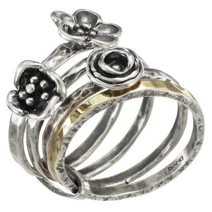 Серебряное кольцо с золотом MVR1657G