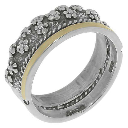 Silver ring with gold MVR1523G