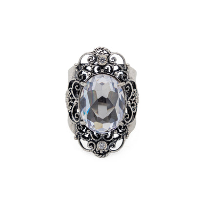 Серебряное кольцо с цирконом MVR1060CZ