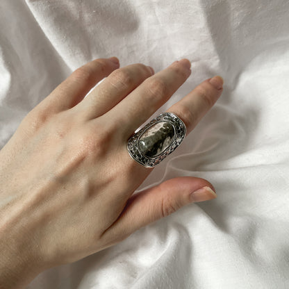 Серебряное кольцо 01R497