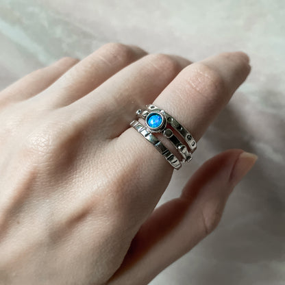 Set of 3 Silver Rings with Opal 01R598OP