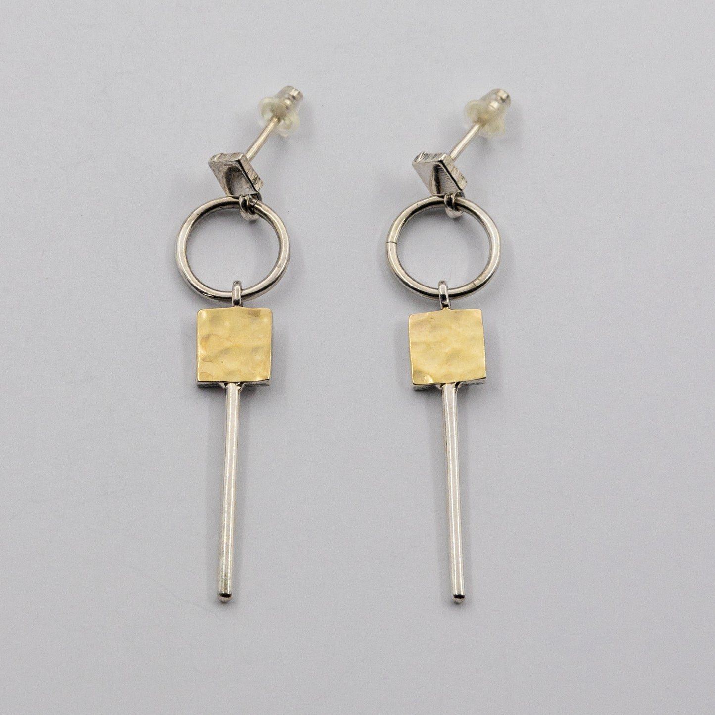 Silver earrings with Gold MVE1800G