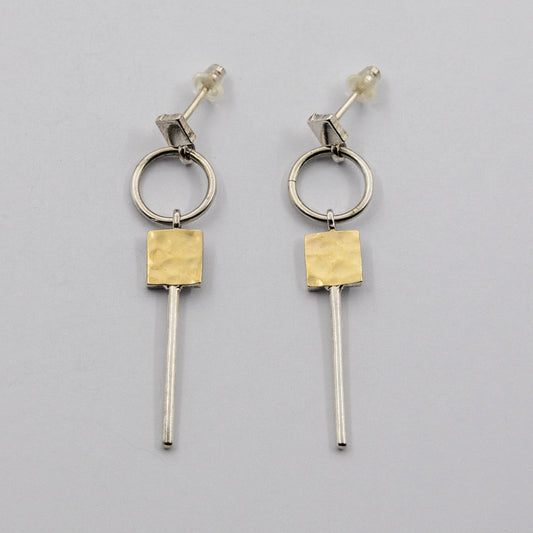Silver earrings with Gold MVE1800G