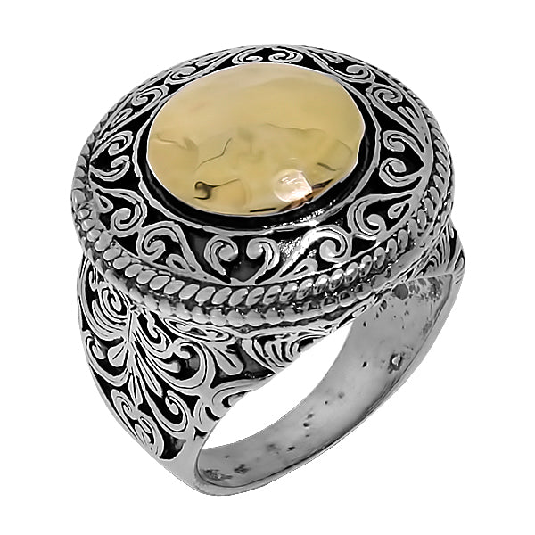 Silver ring with gold MVR1124G