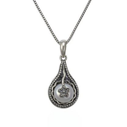 Silver necklace with pearl 01N04999SP