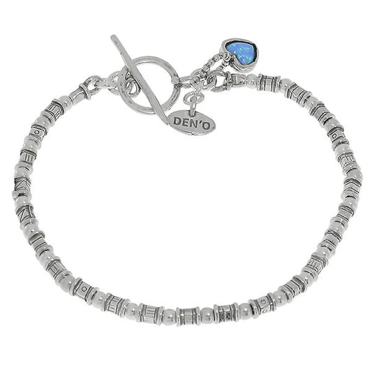 Silver bracelet with opal 01B1693OP
