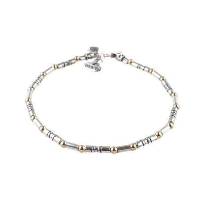 Silver bracelet with goldfilled 01B208GF
