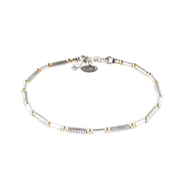 Silver bracelet with goldfilled 01B209GF
