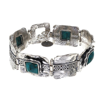 Silver bracelet with turquoise 01B552TQ