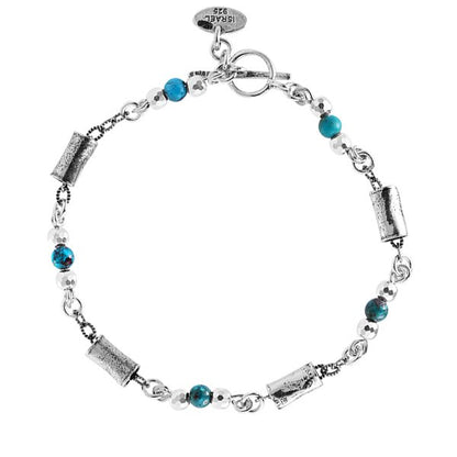 Silver bracelet with turquoise 01B970TQ