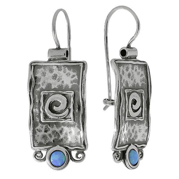Silberne Ohrringe mit Opal 01E058OP