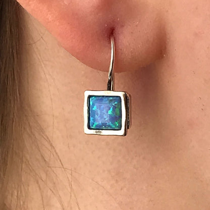 Silberne Ohrringe mit Opal 01E064OP