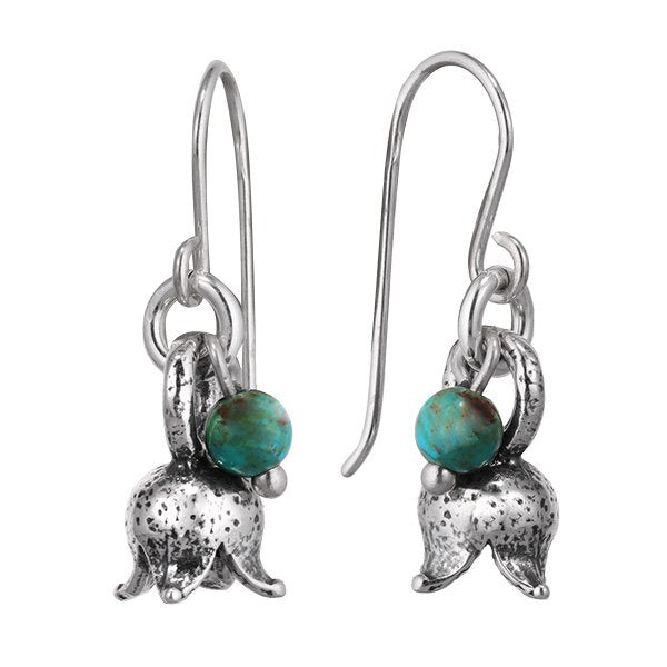 Silver earrings with turquoise 01E1391TQ
