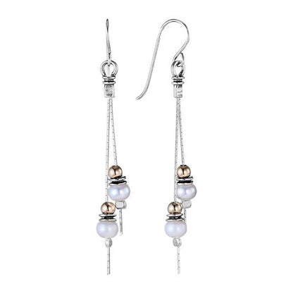 Silver earrings with pearls 01E1713PL