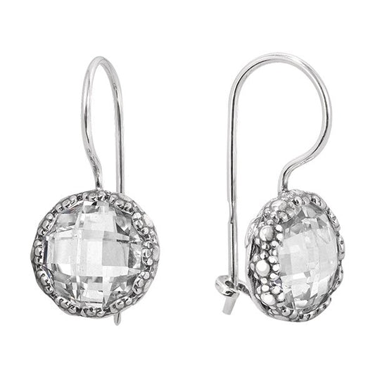 Boucles d'oreilles en argent avec zircon 01E1804CZ