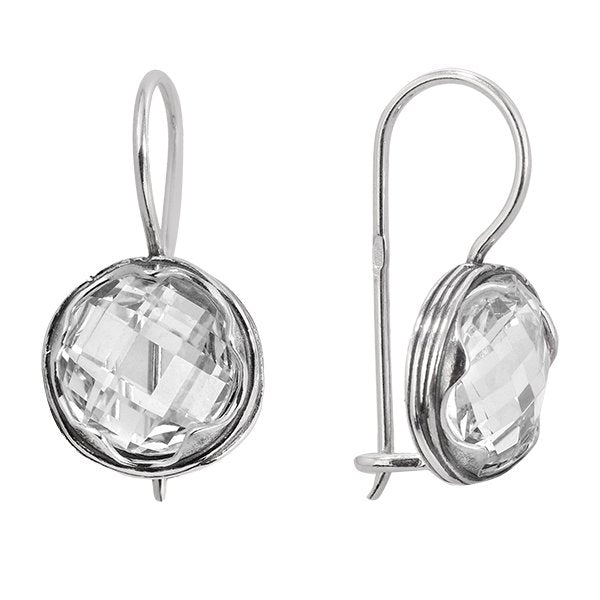 Silberne Ohrringe mit Zirkon 01E1807CZ