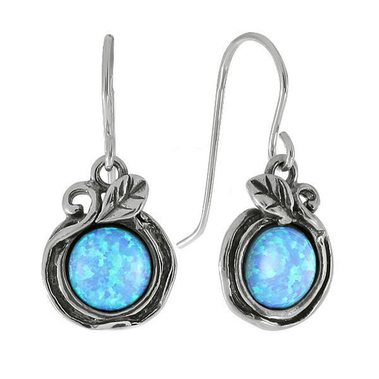 Silver earrings with opal 01E1860OP