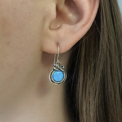 Silver earrings with opal 01E1860OP