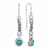 Серебряные серьги с бирюзой 01E2127TQ