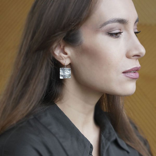 Silver earrings 01E3203
