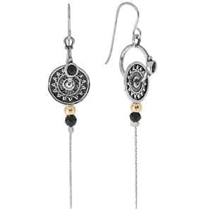 Boucles d'oreilles en argent avec onyx 01E603ON