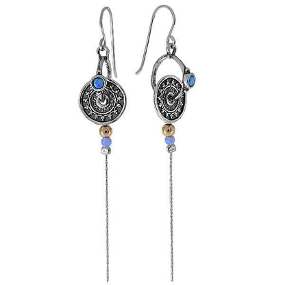 Silver earrings with opal 01E603OP