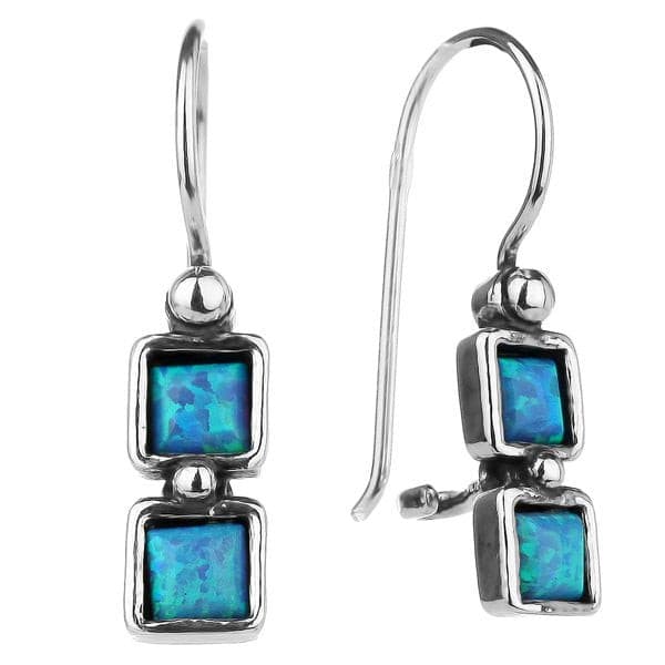 Silver earrings with opal 01E832OP