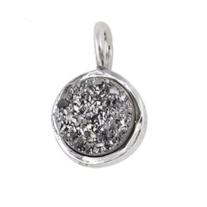 Silver pendant with drusy agate 01N4452DA