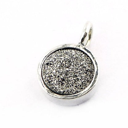 Silver pendant with drusy agate 01N4452DA