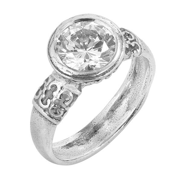 Silver ring with zircon 01R1617CZ