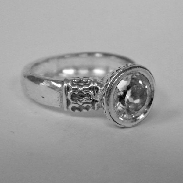 Silver ring with zircon 01R1617CZ