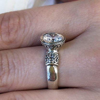 Серебряное кольцо с цирконом 01R1617CZ